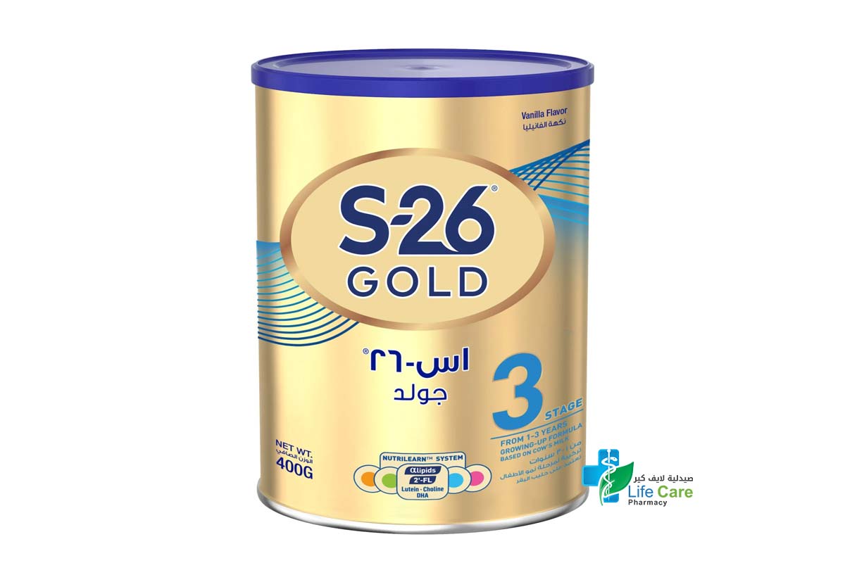 S 26 GOLD NO3 VANILLA FLAVOR 400 GM - Life Care Pharmacy