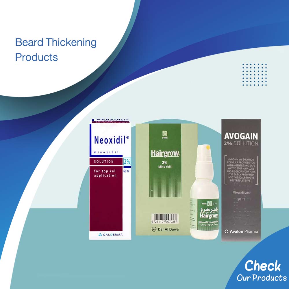 Beard thickening products - life Care Pharmacy 