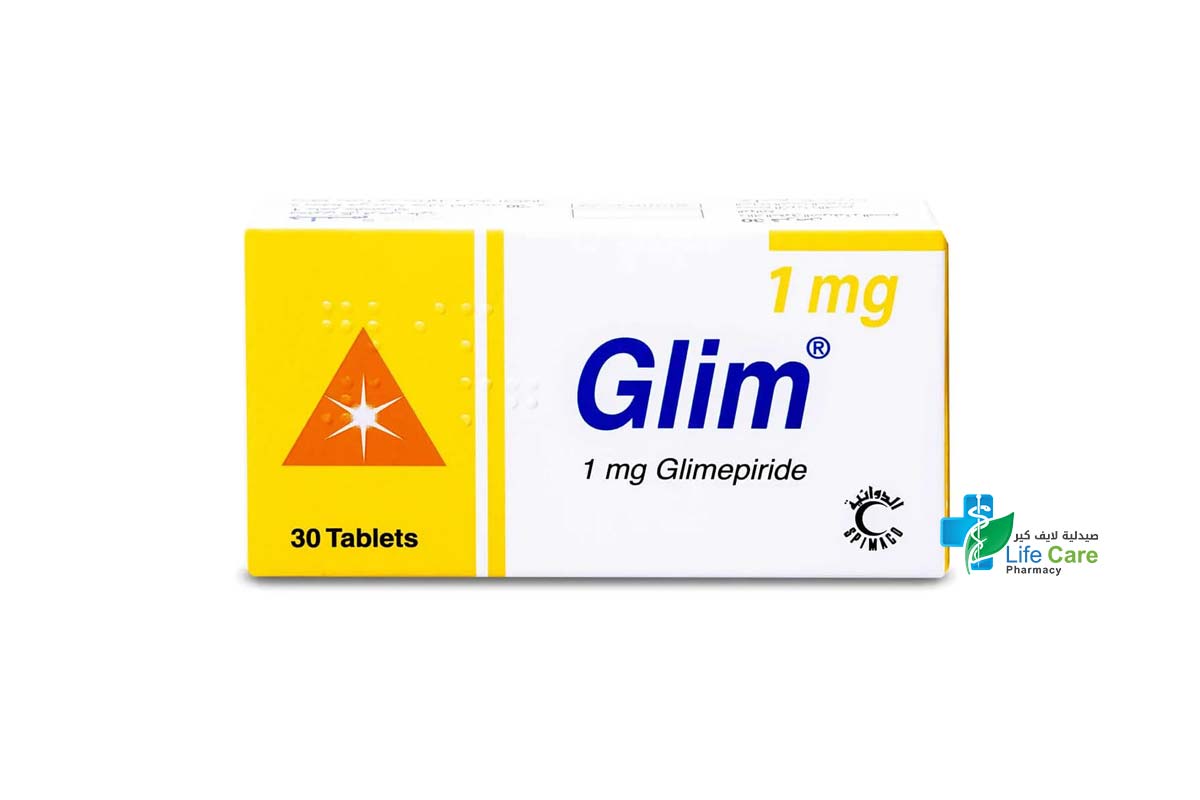 GLIM 1MG 30 TABLET - صيدلية لايف كير