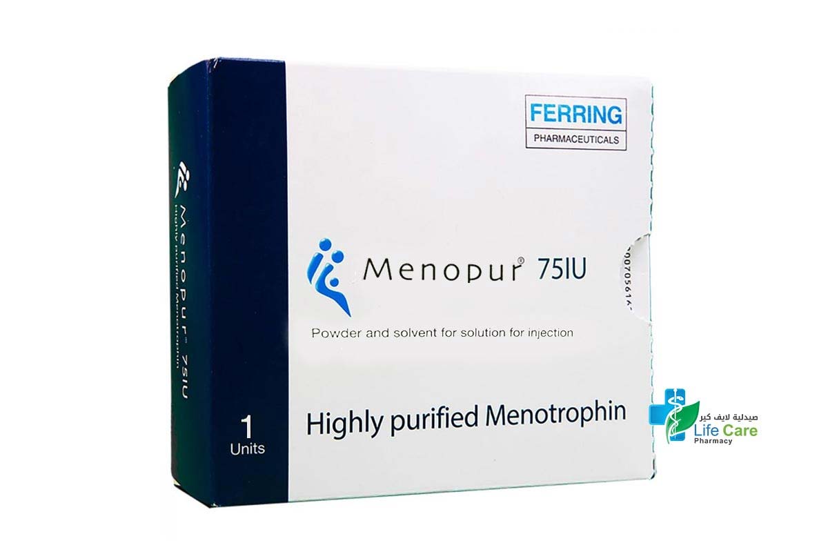 MENOPUR 75IU SOLUTION FOR INJECTION 1 UNITS - صيدلية لايف كير
