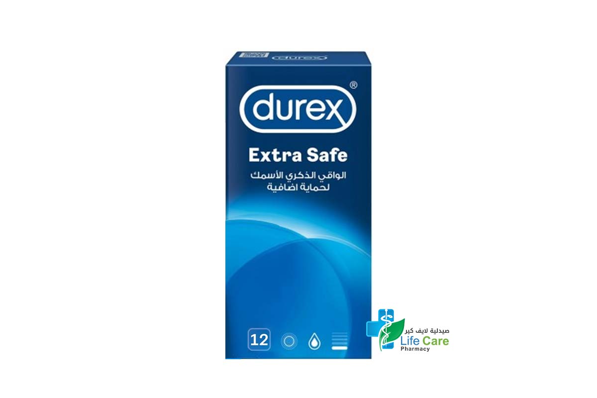 DUREX EXTRA SAFE 12 CONDOMS - Life Care Pharmacy