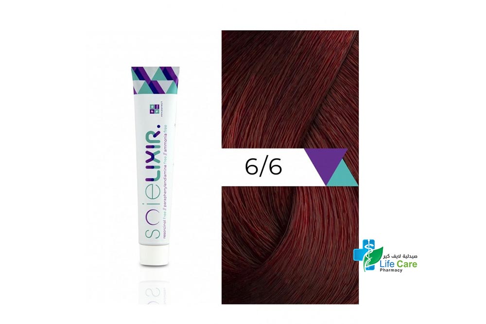 SOIELIXIR AMMONIA FREE HAIR COLOR 6/6 DARK RED BLONDE 100ML - صيدلية لايف كير
