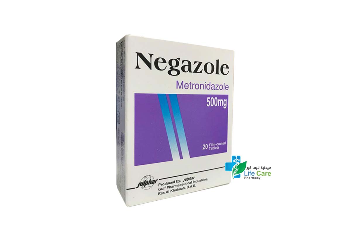 NEGAZOLE 500 MG 20 TABLETS - Life Care Pharmacy