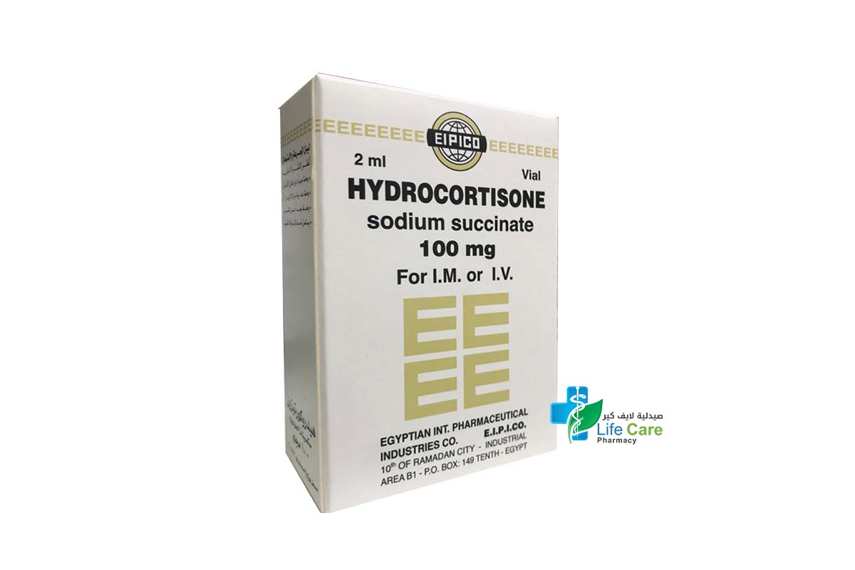 HYDROCORTISONE 100 MG FOR IM OR  IV 1 VIAL - صيدلية لايف كير