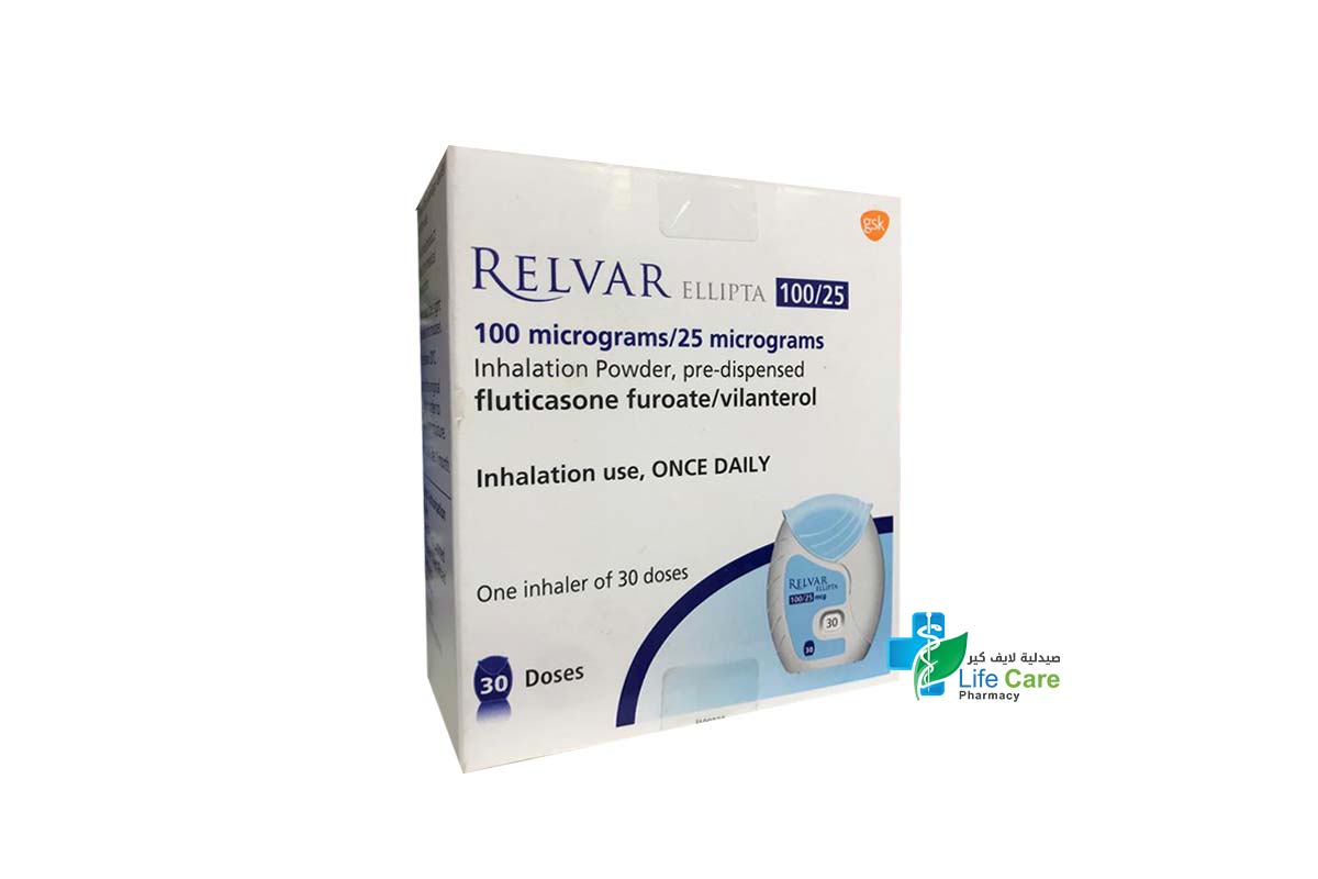 RELVAR ELLIPTA 100/25 MCG 30 DOES - Life Care Pharmacy