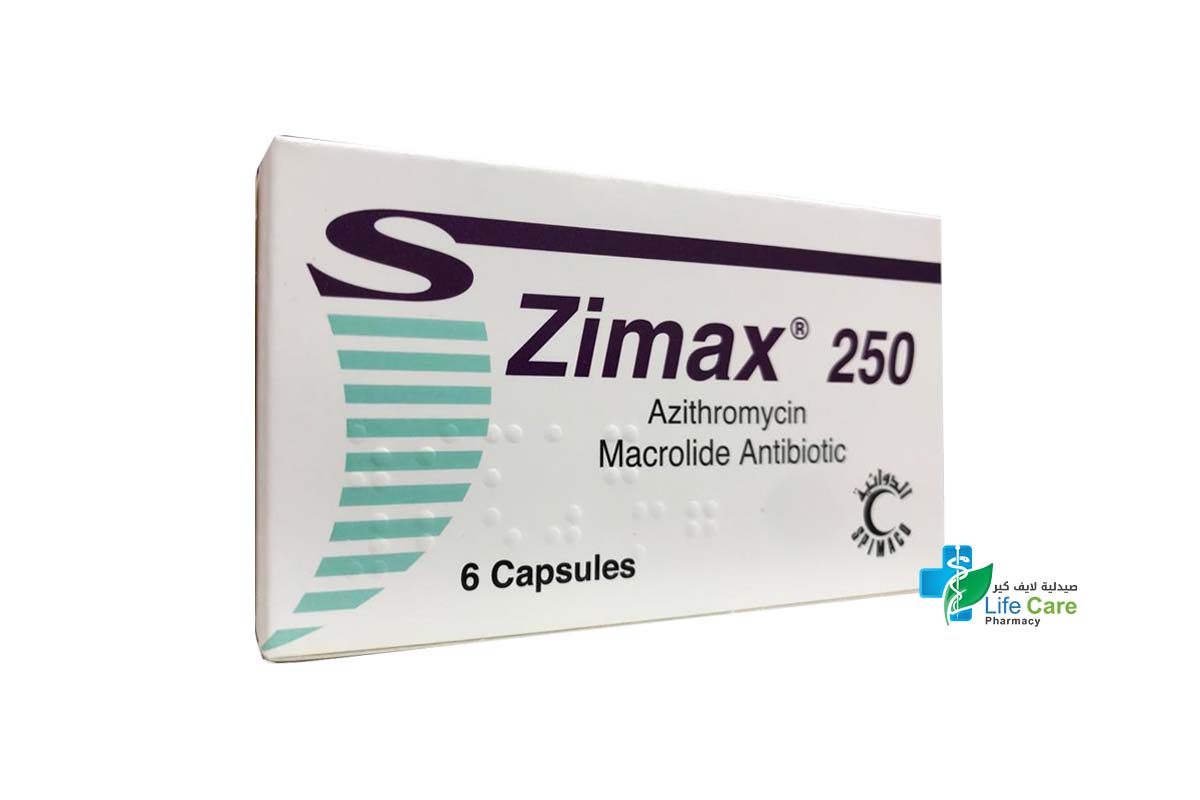 ZIMAX 250MG 6 CAP - Life Care Pharmacy