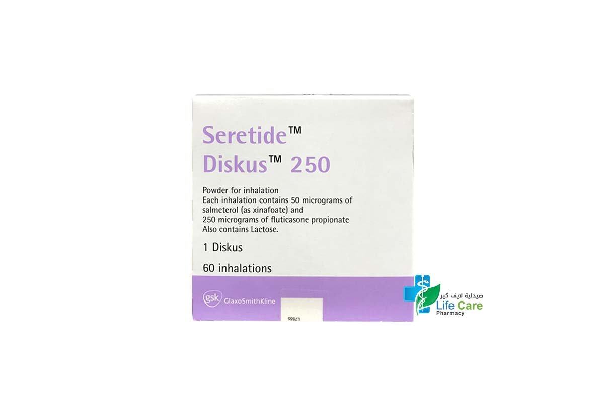 SERETIDE 250 MCG DISKUS 60 DOSE 1 PCK - Life Care Pharmacy