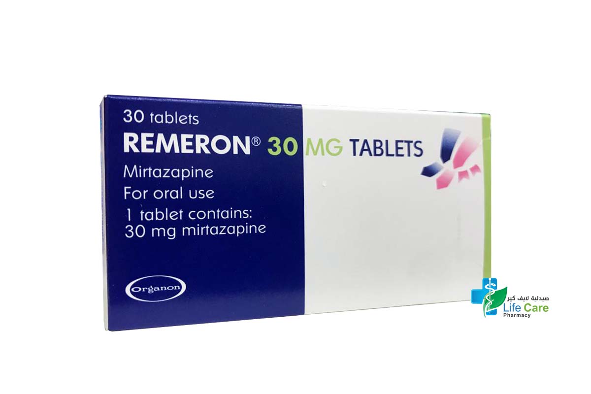 REMERON TABLETS 30MG 30 TAB - Life Care Pharmacy