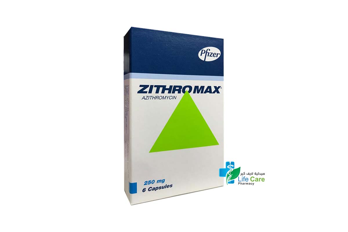 ZITHROMAX CAPSULES 250MG 6 CAP - Life Care Pharmacy