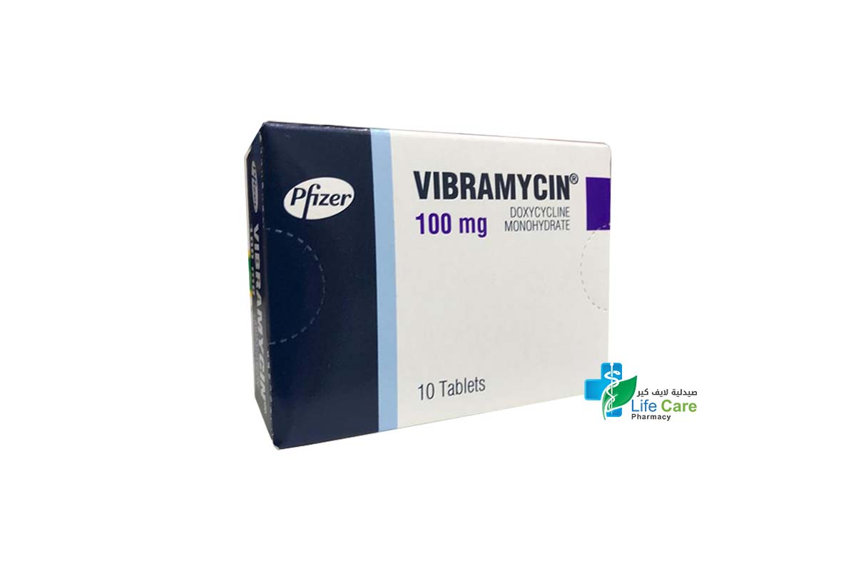 VIBRAMYCIN CAPSULES 100MG 10 TABS - Life Care Pharmacy