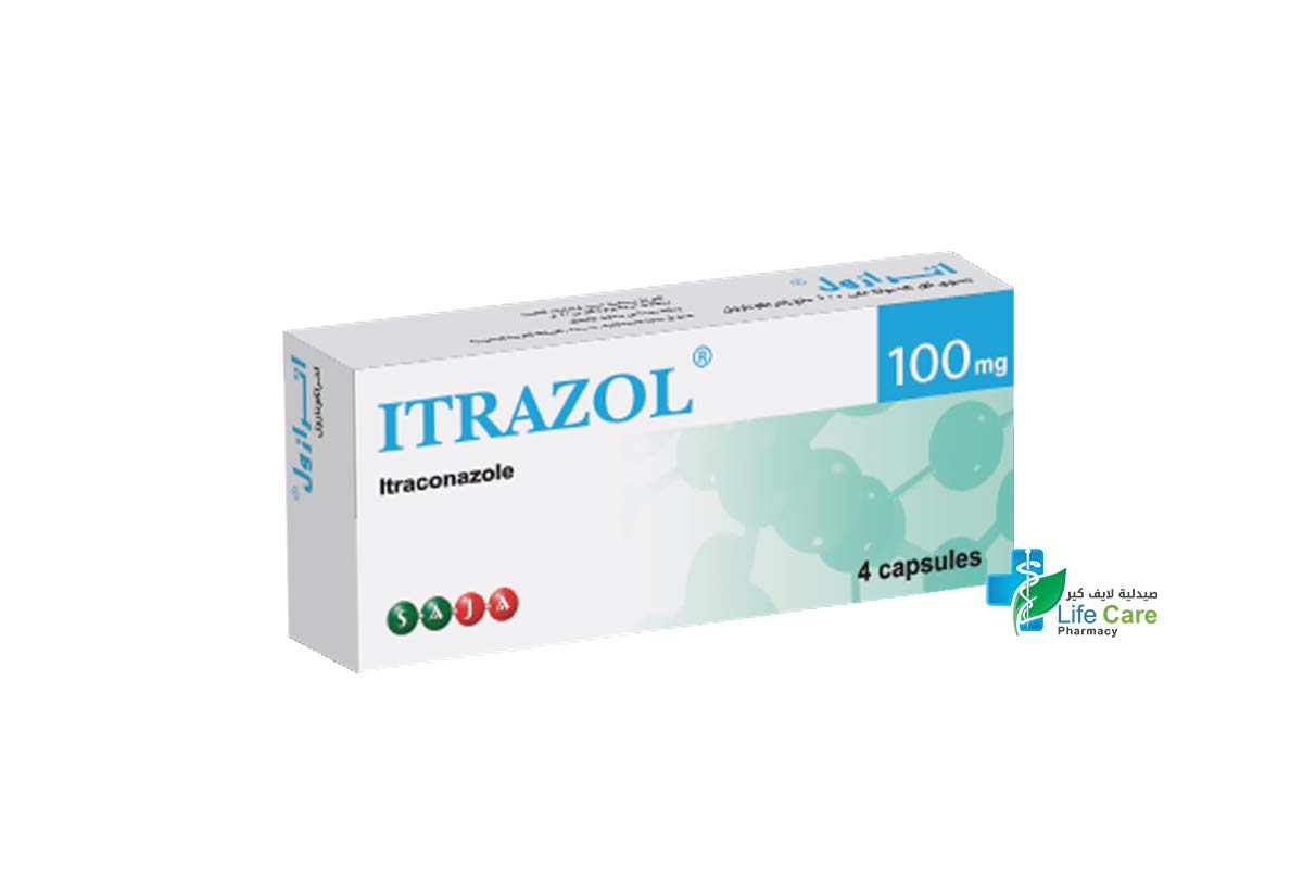 ITRAZOL 100 MG 4 CAPSULES - Life Care Pharmacy