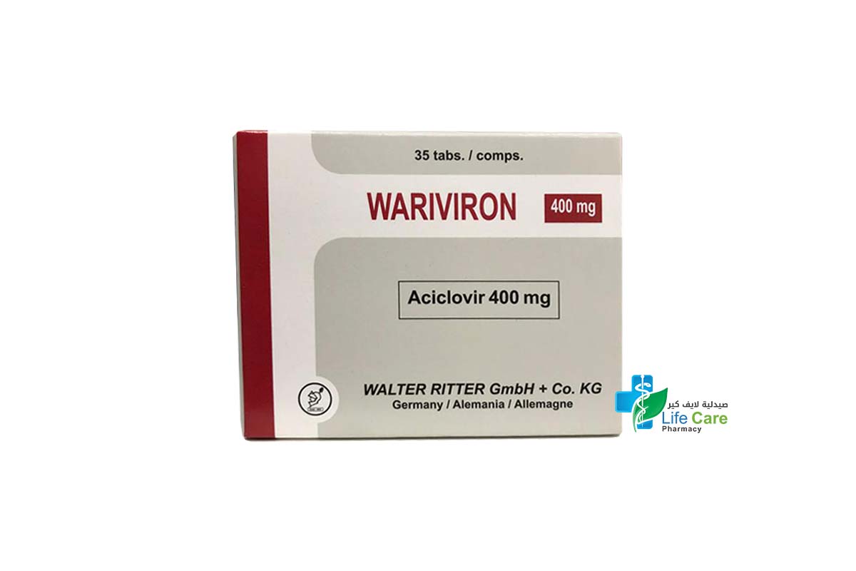 WARIVIRION 400 MG 35 TABLEST - Life Care Pharmacy