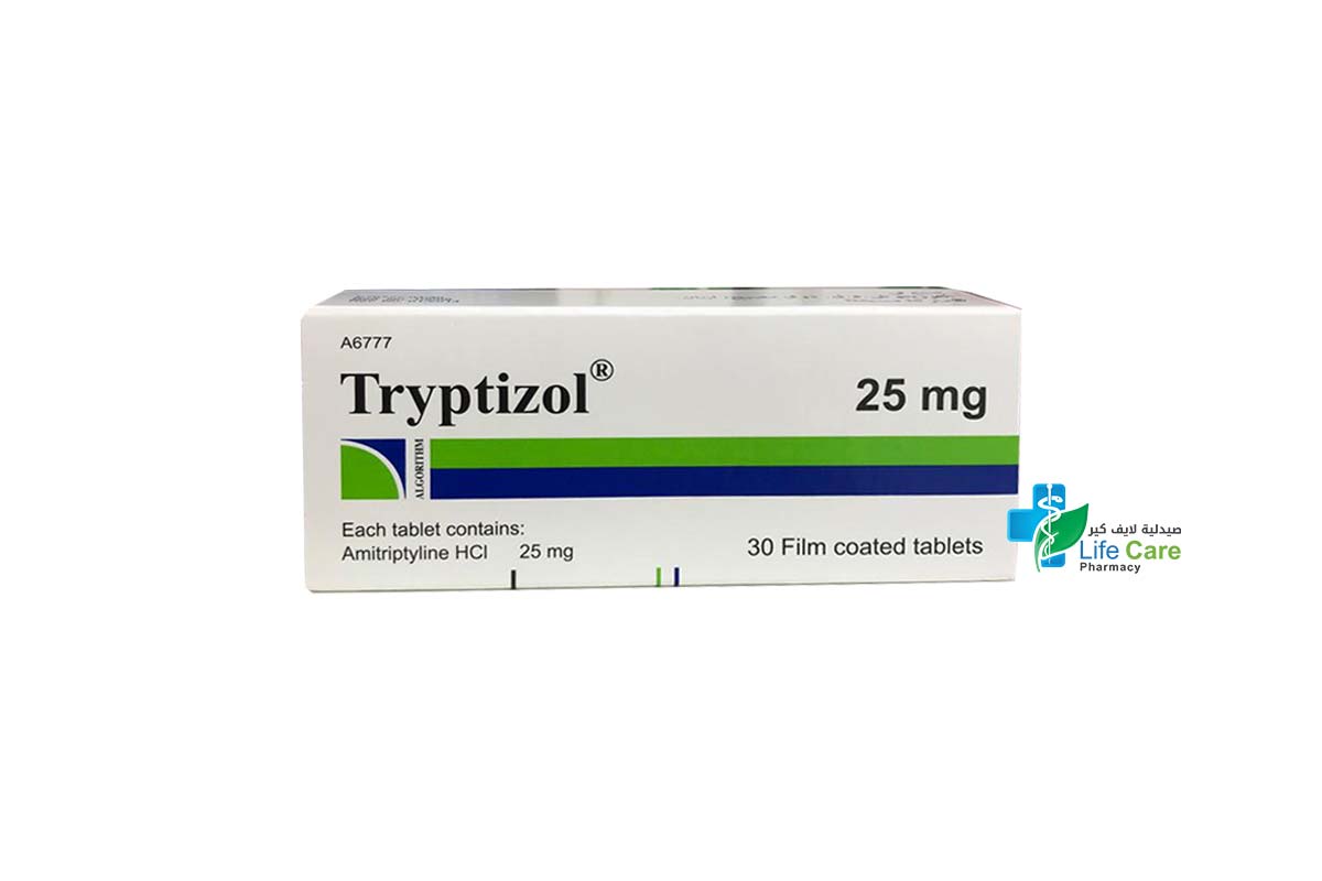 TRYPTIZOL 25 MG 30 TABLETS - Life Care Pharmacy