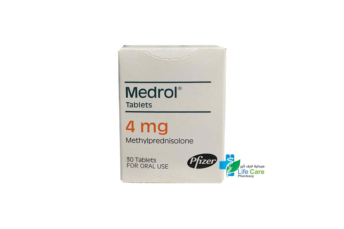 MEDROL 4MG 30 TAB - Life Care Pharmacy