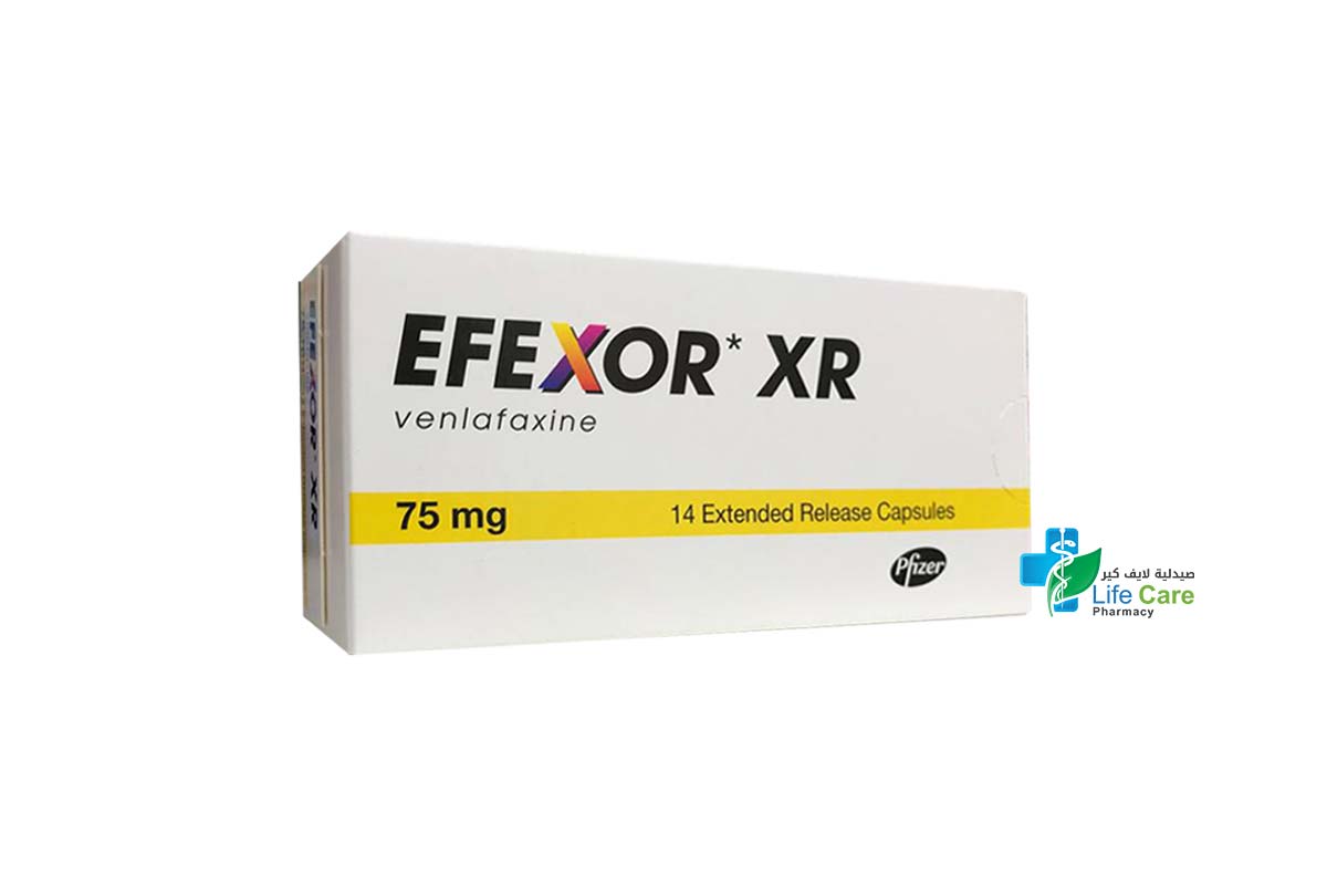 EFEXOR XR 75 MG 14 CAPSULES - Life Care Pharmacy