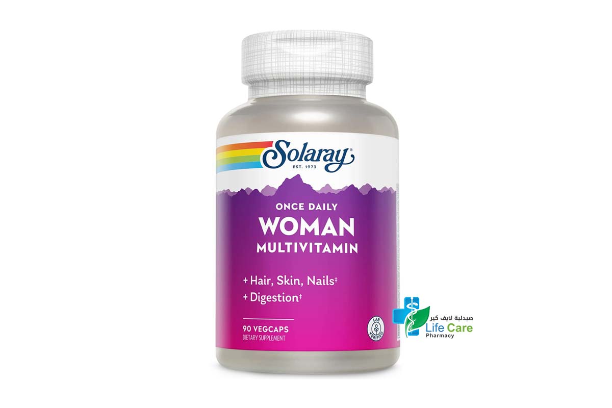 SOLARAY ONCE DAILY WOMAN  90 VEGETARIAN CAPSULES - صيدلية لايف كير