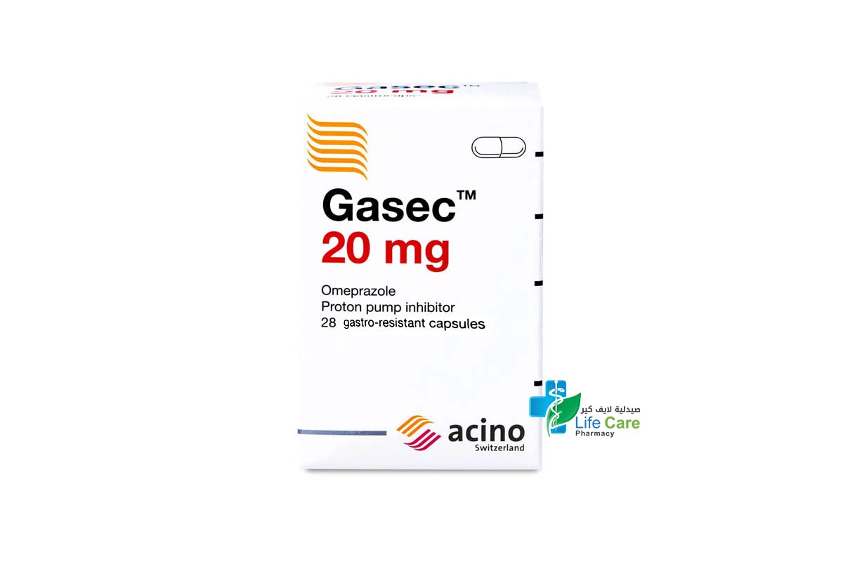GASEC 20 MG 28 CAPSULES - Life Care Pharmacy