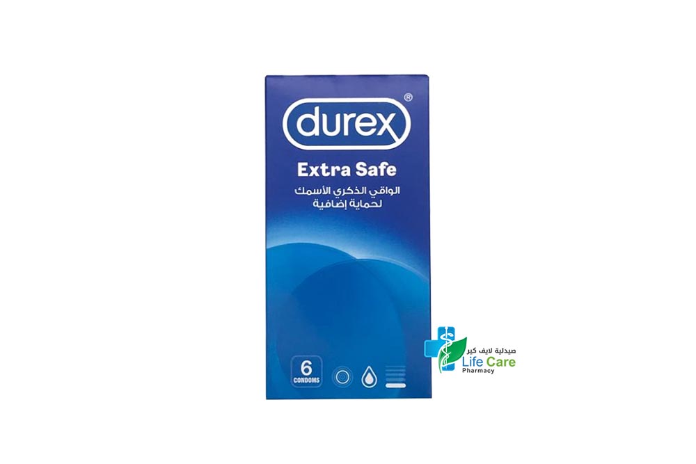 DUREX EXTRA SAFE 6 CONDOMS - Life Care Pharmacy