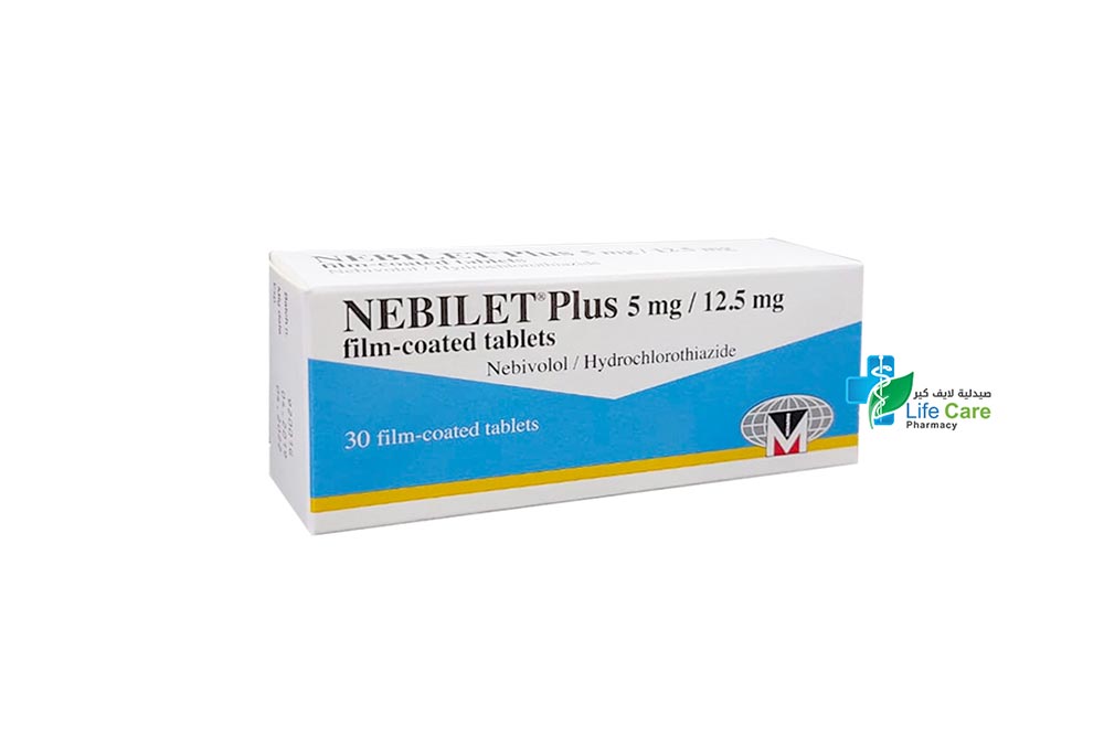 NEBILET PLUS 5MG 12.5MG 30 TABLETS - Life Care Pharmacy