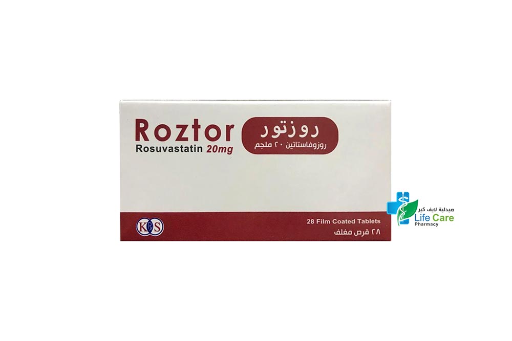 ROZTOR 20 MG 28 TABLETS - Life Care Pharmacy