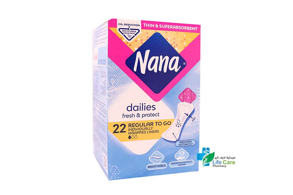 NANA DAILY FRESH NORMAL SINGLE WRAP 22 PADS - Life Care Pharmacy