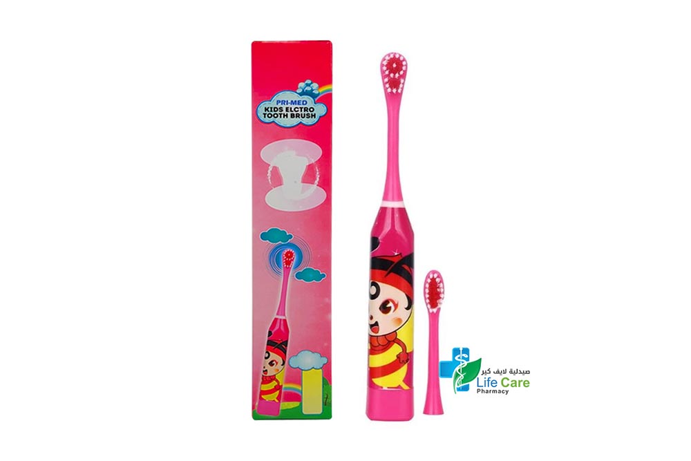 PRIMED KIDS ELCTRO TOOTH BRUSH COLOR RED - Life Care Pharmacy