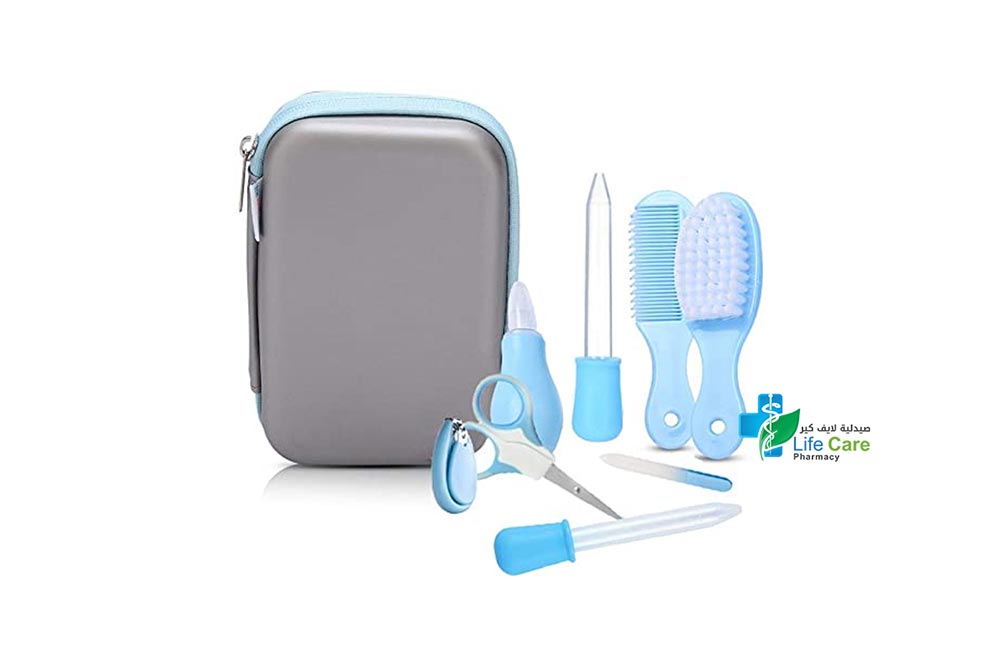 PRITTY BABY GROOMING KIT BLUE 8 PIECES - صيدلية لايف كير