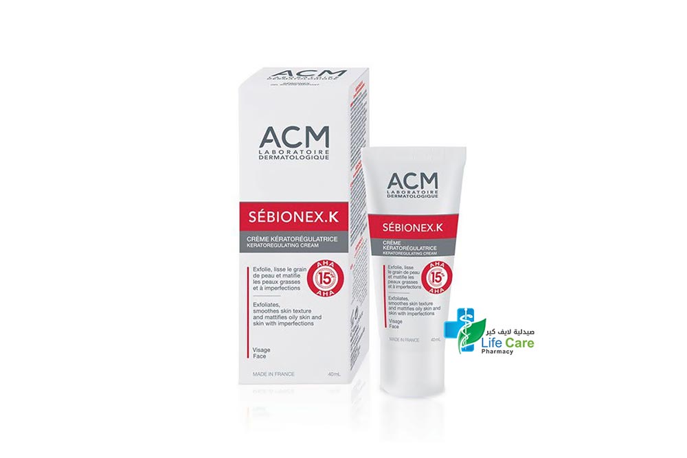 ACM SEBIONEX K CREAM 40ML - Life Care Pharmacy
