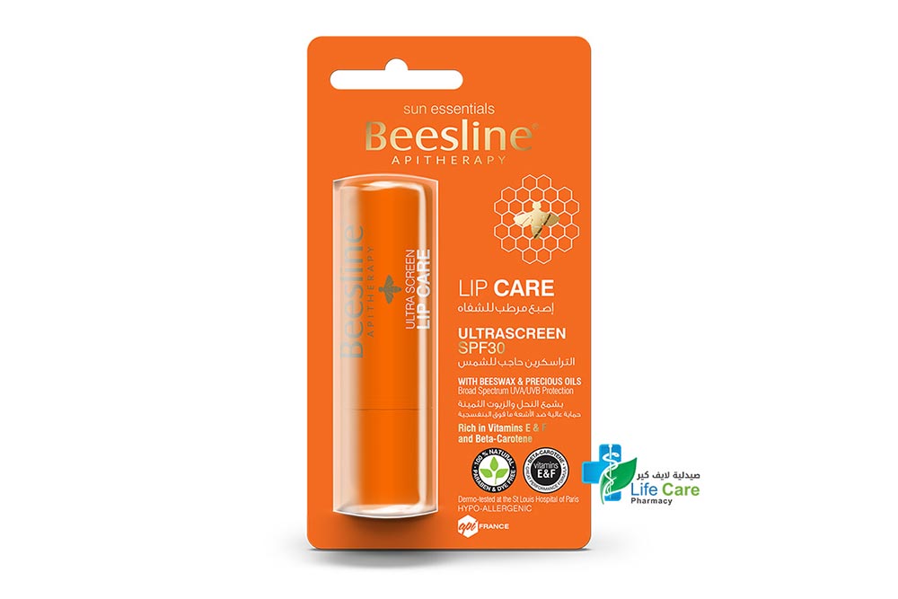 BEESLINE LIP CARE ULTRASCREEN SPF30 4GM - Life Care Pharmacy
