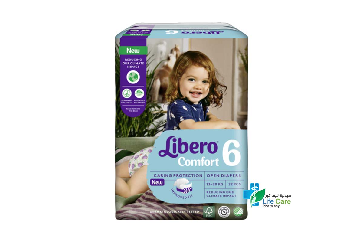 LIBERO COMFORT 6 13 TO 20 KG 22 DIAPERS - Life Care Pharmacy