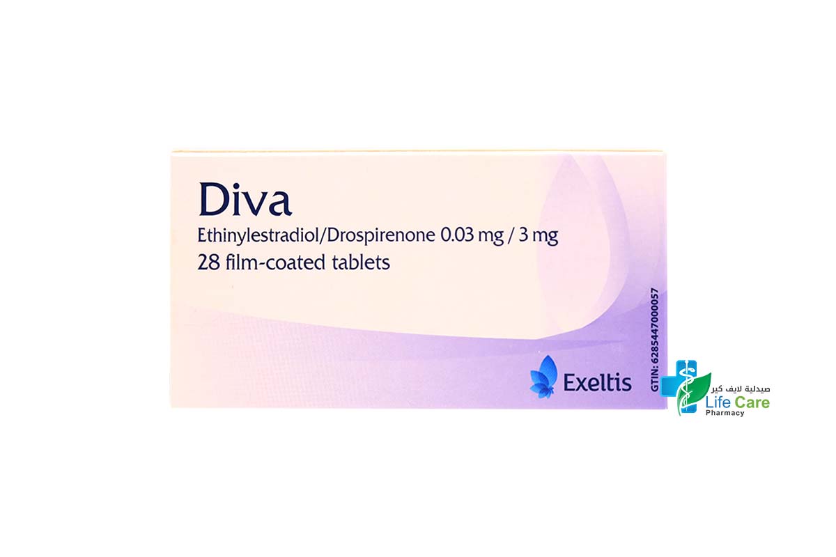 DIVA 0.03MG 3MG 28 COATED TABLETS - Life Care Pharmacy