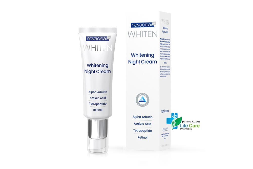 NOVACLEAR WHITEN WHITENING NIGHT CREAM 50 ML - Life Care Pharmacy