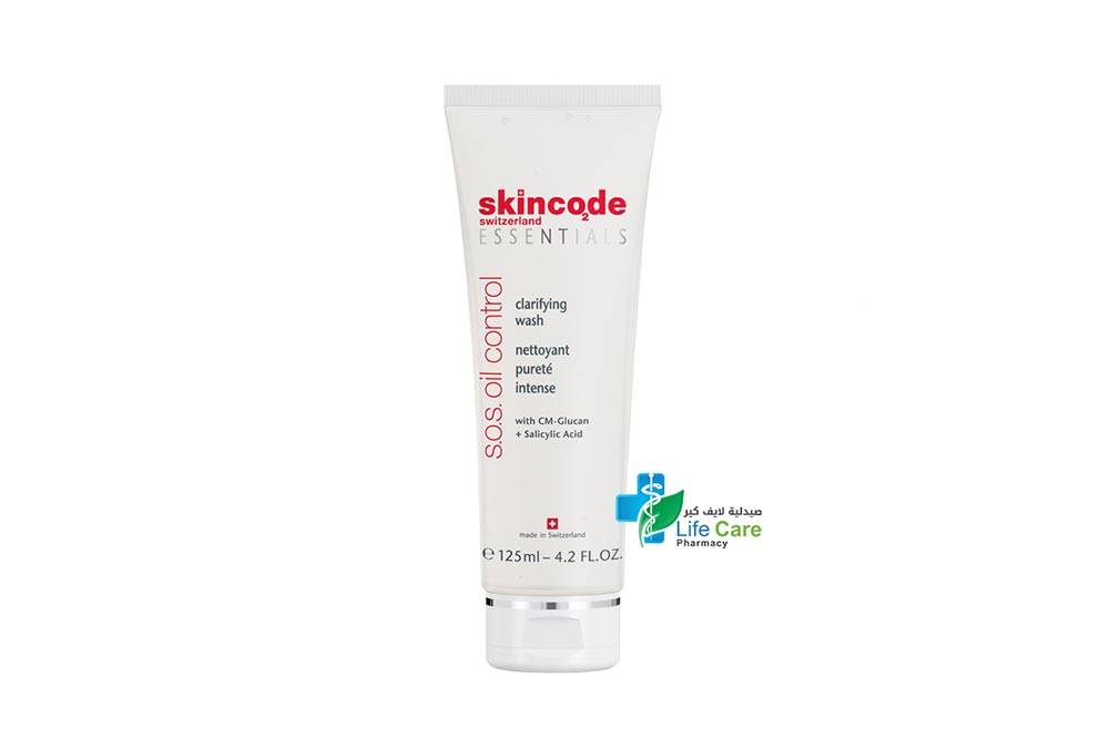 SKINCODE S O S OIL CONTROL CLARIFYING WASH 125 ML - Life Care Pharmacy