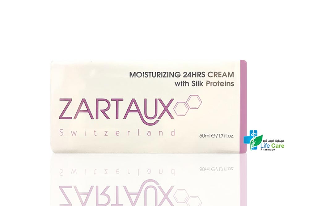 ZARTAUX MOISTURIZING 24H CREAM WITH SILK PROTEINS 50 ML - Life Care Pharmacy