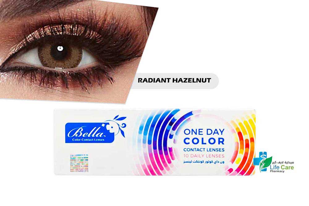 BELLA ONE DAY COLOR CONTACT LENSES RADIANT HAZELNUT 10 PCS - Life Care Pharmacy