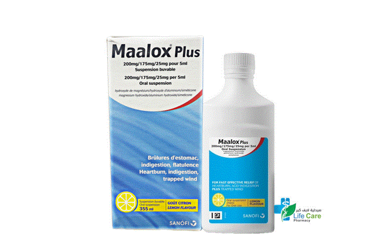MAALOX  PLUS355 ML SUSPENSION - Life Care Pharmacy