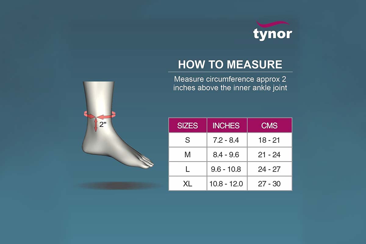 Tynor Anklet For Uniform Compression Gives Support And Pain Relief Pack of  2