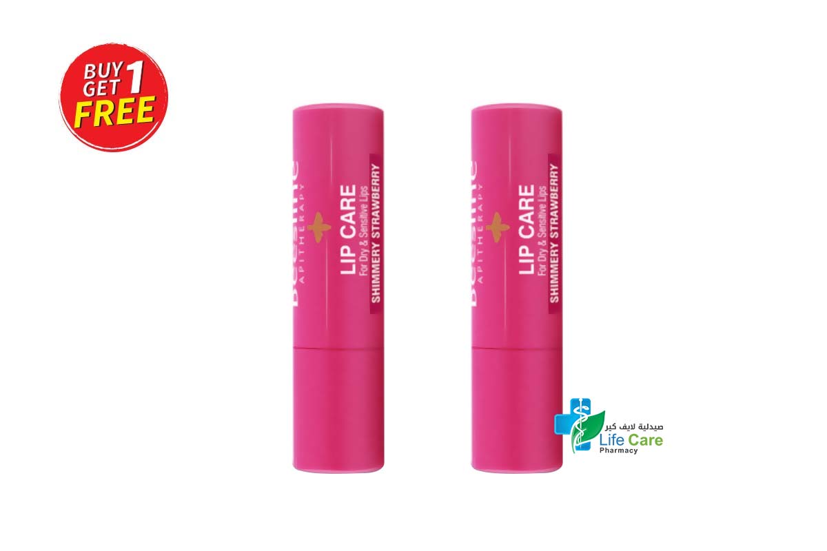 BOX BUY1GET1 BEESLINE LIP CARE SHIMMERY STRAWBERRY 4GM - Life Care Pharmacy