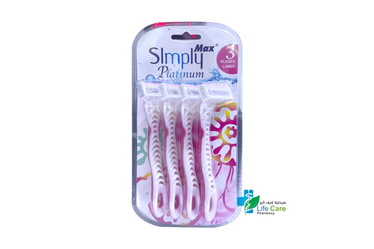 MAX SIMPLY PLATINUM 3 BLADES LAMES 4 IN 1 - Life Care Pharmacy