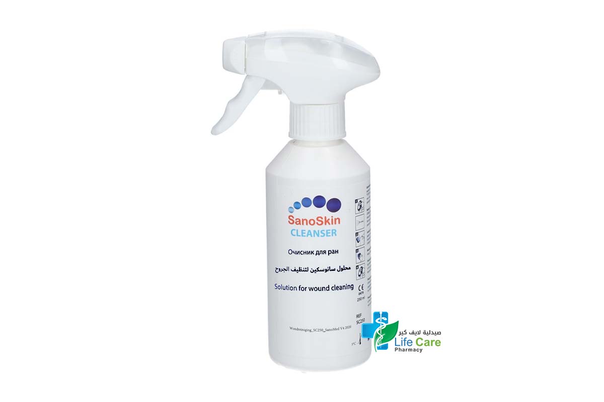 SANOSKIN SOLUTION FOR WOUND CLEANSER SPRAY 250 ML - Life Care Pharmacy