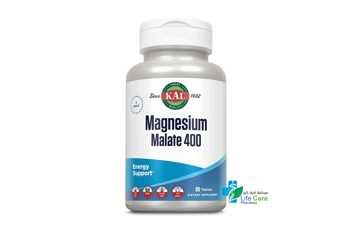 KAL MAGNESIUM MALATE 400MG 90 TABLETS - Life Care Pharmacy