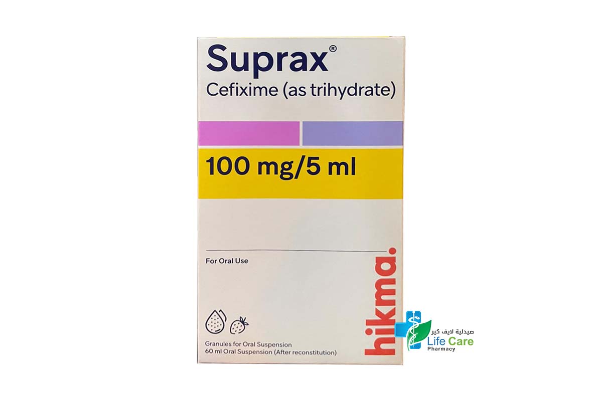 SUPRAX 100MG 5ML SUSPENSION 60 ML - Life Care Pharmacy