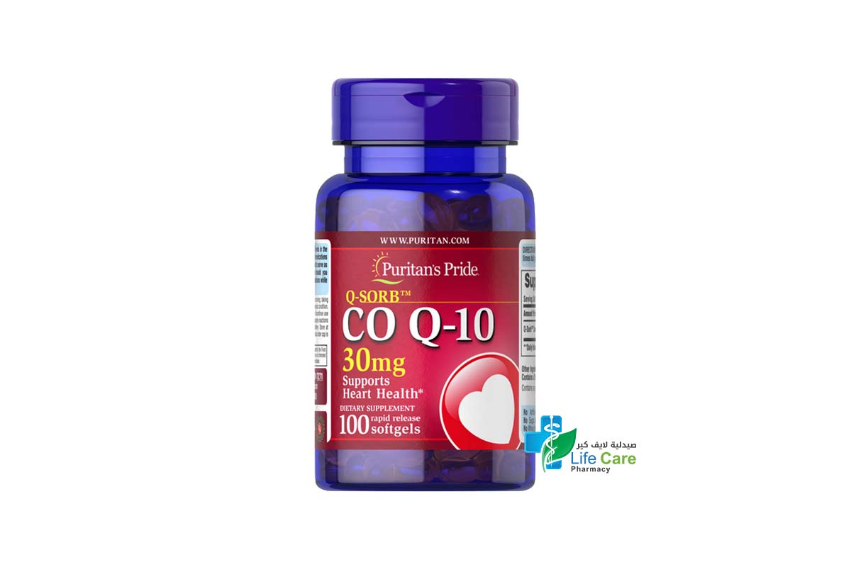 PURITANS PRIDE CO Q10 30MG 100 SOFTGELS - Life Care Pharmacy