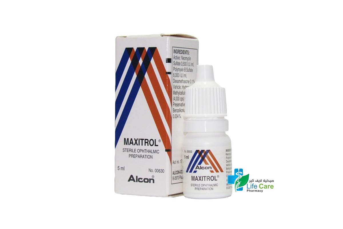 MAXITROL OPHTHALMIC SUSPENSION 5 ML - Life Care Pharmacy