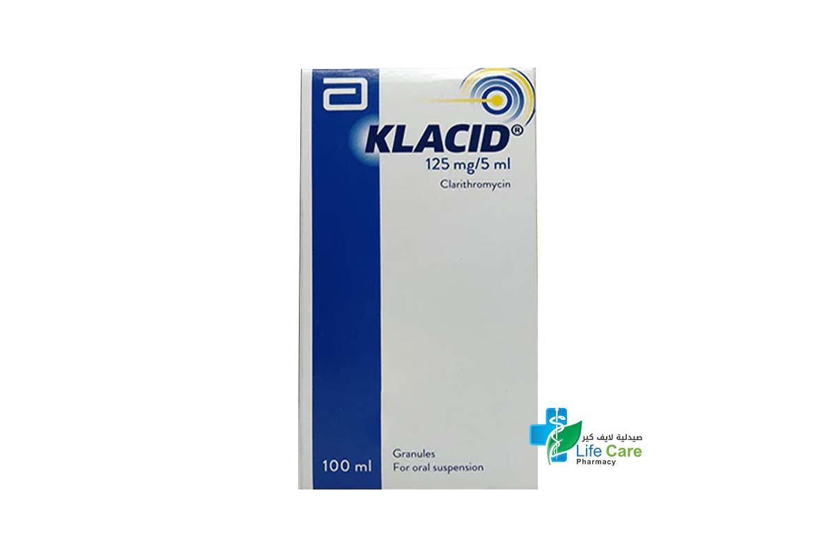 KLACID SUSPENSION 125MG/5ML 100 ML - Life Care Pharmacy