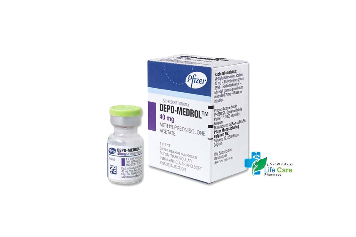 DEPO-MEDROL INJECTION 40MG/ML 1 AMP - Life Care Pharmacy