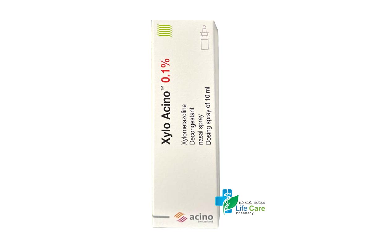 XYLO ACINO 0.1% NASAL SPRAY 10 ML - Life Care Pharmacy