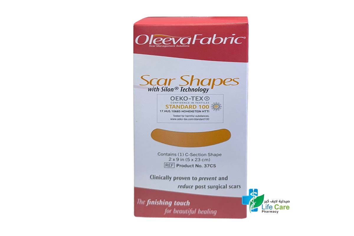 OLEEVA FABRIC SCAR SHAPES 2X9 IN 5X23CM 1PCS - Life Care Pharmacy
