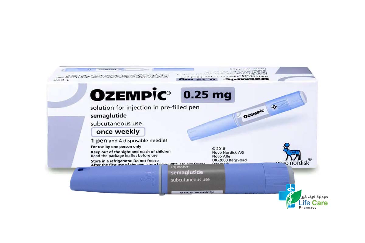 OZEMPIC 0.25MG SOLUTION FOR INJECTION 1 PEN - صيدلية لايف كير
