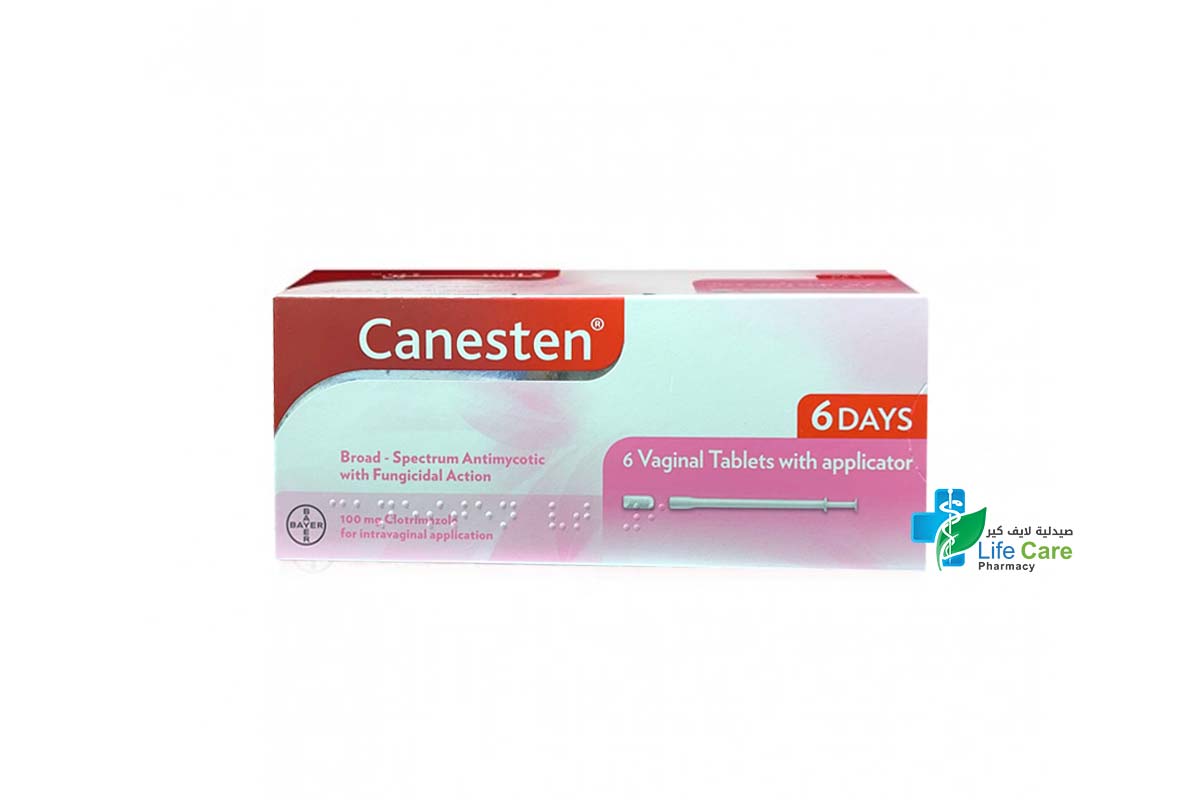 CANESTEN 0.1GM 6TAB VAGINAL - Life Care Pharmacy
